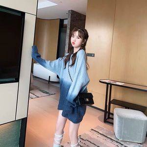 Rainbow color change sweater